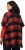 Ulla Popken Oversized Plaid Wing Collar Poncho Red Orange - Takit - 