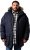 Men Plus Parka With Fur Hood Navy - Takit - Miesten Takit, isot koot – 2XL – 12XL