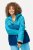 Ulla Popken HYPRAR Colorblock Fully Lined Ski Jacket Bright Turquoise - Hiihtovaatteet - 