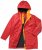 Ulla Popken HYPRAR Triple Function Contrast Trim Quilted Lining Jacket Salsa Red - Takit - 