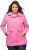 Ulla Popken HYPRAR Striped Triple Function Jacket Fuchsia Pink - Takit - 