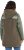 Ulla Popken Mixed Texture Fleece Quilted Jacket Olive - NAISTEN VAATTEET 40-66 - 