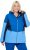 Ulla Popken HYPRAR Performance Colorblock Ski Jacket Denim Blue - Takit - 