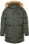 JP1880 Quilted Parka Lightweight and Warm with Faux Fur Hood Dark Green - Takit - Miesten Takit, isot koot – 2XL – 12XL