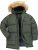 JP1880 Quilted Parka Lightweight and Warm with Faux Fur Hood Dark Green - Takit - Miesten Takit, isot koot – 2XL – 12XL