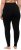 Ulla Popken Basic Stretch Knit Ankle Length Leggings Black - Naisten farkut ja housut isot koot - 