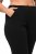 Ulla Popken Bootcut Elastic Waist Cotton French Terry Sport Pants Black - Ulla Popken - Ulla Popken plus-size-vaatteet