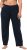 Ulla Popken Bootcut Elastic Waist Cotton French Terry Sport Pants Night Blue - Farkut & Housut Isoissa Koissa – Plus Size - 