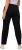 Ulla Popken Side Stripe Adjustable Drawstring Waist Joggers Black - Naisten farkut ja housut isot koot - 