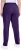 Ulla Popken Basic Drawstring Elastic Waist Cotton Blend Joggers Deep Violet - Naisten farkut ja housut isot koot - 