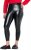 Ulla Popken Metallic Faux Leather Leggings Black - Farkut & Housut Isoissa Koissa – Plus Size - 