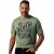 JP1880 T-Shirt Short Sleeve Chest Print Eucalyptus Green - T-paidat - Isot T-paidat 2XL – 14XL
