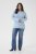 Kaffe Curve Jina Knit Pullover Powder Blue Melange - Neulepaidat - 