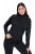 Ulla Popken Basic Long Sleeve Slim Fit Turtleneck Black - Naisten hupparit ja collegepaidat isot koot - Mukavat collegepaidat, huput ja neuleet