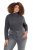 Ulla Popken Basic Long Sleeve Slim Fit Turtleneck Charcoal Grey Melange - Naisten hupparit ja collegepaidat isot koot - Mukavat collegepaidat, huput ja neuleet