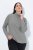 Ulla Popken Basic Long Sleeve Slim Fit Turtleneck Light Grey Melange - Naisten hupparit ja collegepaidat isot koot - Mukavat collegepaidat, huput ja neuleet