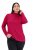 Ulla Popken Basic Long Sleeve Slim Fit Turtleneck Red - Naisten hupparit ja collegepaidat isot koot - Mukavat collegepaidat, huput ja neuleet