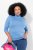 Ulla Popken Basic Long Sleeve Slim Fit Turtleneck Light Cornflower - Naisten hupparit ja collegepaidat isot koot - Mukavat collegepaidat, huput ja neuleet