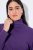 Ulla Popken Basic Long Sleeve Slim Fit Turtleneck Deep Violet - Naisten hupparit ja collegepaidat isot koot - Mukavat collegepaidat, huput ja neuleet