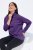 Ulla Popken Basic Long Sleeve Slim Fit Turtleneck Deep Violet - Naisten hupparit ja collegepaidat isot koot - Mukavat collegepaidat, huput ja neuleet