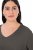 Ulla Popken Back To Basics V-Neck Relaxed Fit Cotton Tee Graphite Grey - T-paidat - Naisten t-paidat