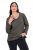 Ulla Popken Back To Basics V-Neck Relaxed Fit Cotton Tee Graphite Grey - T-paidat - Naisten t-paidat