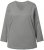 Ulla Popken Back To Basics V-Neck Relaxed Fit Cotton Tee Light Grey Melange - T-paidat - 