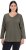 Ulla Popken Back To Basics V-Neck Relaxed Fit Cotton Tee Olive - T-paidat - 