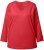 Ulla Popken Back To Basics V-Neck Relaxed Fit Cotton Tee Salsa Red - T-paidat - 