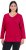 Ulla Popken Back To Basics V-Neck Relaxed Fit Cotton Tee Red - Ulla Popken - 
