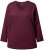 Ulla Popken Back To Basics V-Neck Relaxed Fit Cotton Tee Dark Berry - T-paidat - 