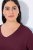 Ulla Popken Back To Basics V-Neck Relaxed Fit Cotton Tee Dark Berry - T-paidat - Naisten t-paidat