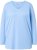 Ulla Popken Back To Basics V-Neck Relaxed Fit Cotton Tee Light Blue - T-paidat - 