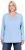 Ulla Popken Back To Basics V-Neck Relaxed Fit Cotton Tee Light Blue - T-paidat - 