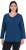 Ulla Popken Back To Basics V-Neck Relaxed Fit Cotton Tee Dark Blue - T-paidat - 