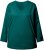 Ulla Popken Back To Basics V-Neck Relaxed Fit Cotton Tee Teal Green - T-paidat - 