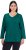 Ulla Popken Back To Basics V-Neck Relaxed Fit Cotton Tee Teal Green - T-paidat - 