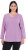 Ulla Popken Back To Basics V-Neck Relaxed Fit Cotton Tee Lavender - T-paidat - 