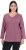 Ulla Popken Back To Basics V-Neck Relaxed Fit Cotton Tee Dark Rose - T-paidat - 