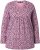 Ulla Popken Geometric Print 3/4 Sleeve Pleated Tee Raspberry - Painetut T-paidat naisille - 