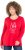 Ulla Popken Metallic Graphic Holiday Tee Salsa Red - Painetut T-paidat naisille - 