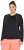 Ulla Popken UPF 50+ Contrast Piping Long Sleeve Tee Black - Painetut T-paidat naisille - 