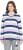 Ulla Popken Striped Knotted Hem Long Sleeve Tee Lavender - Painetut T-paidat naisille - 