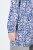Ulla Popken Allover Printed Pleated Long Sleeve Tee Dark Blue - Painetut T-paidat naisille - Printti-t-paidat naisille