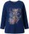 Ulla Popken Inverted Seam Long Sleeve Graphic Tee Ink Blue - T-paidat - 