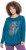 Ulla Popken Inverted Seam Long Sleeve Graphic Tee Teal - Painetut T-paidat naisille - 