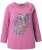 Ulla Popken Inverted Seam Long Sleeve Graphic Tee Dark Rose - Painetut T-paidat naisille - 