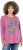 Ulla Popken Inverted Seam Long Sleeve Graphic Tee Dark Rose - Painetut T-paidat naisille - 