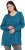 Ulla Popken Pleated Confetti Print Long Sleeve Tee Teal - Painetut T-paidat naisille - 