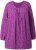 Ulla Popken Pleated Confetti Print Long Sleeve Tee Light Plum - Painetut T-paidat naisille - 